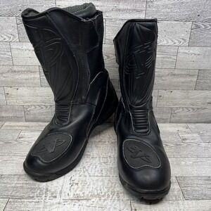 Nitro Vegas Black Racing Motorcycle Boots Men Size 8